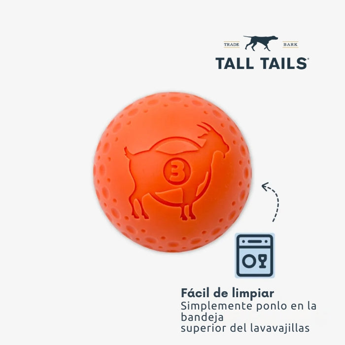Pelota deportiva GOAT para perros es apta para lavavajillas.
