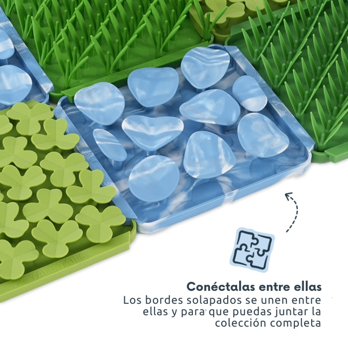 Comedero lento olfativo tall tails Foraging Mat pueden conectarse entre ellos fácilmente para ampliar el espacio de enriquecimiento ambiental