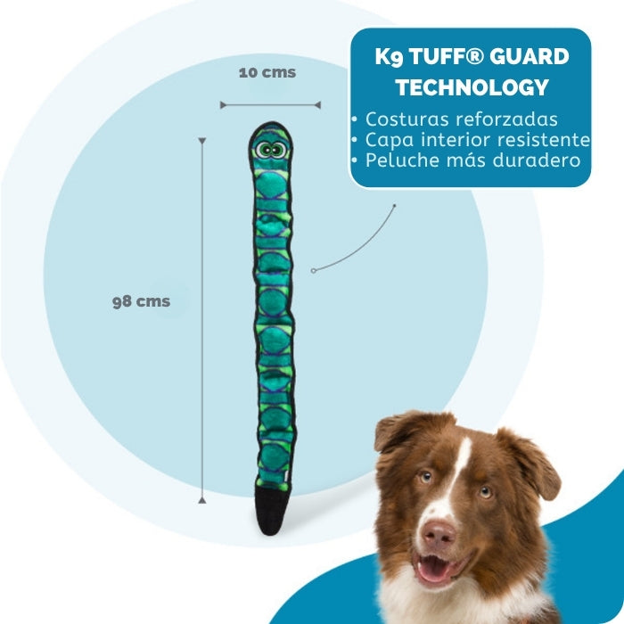 Peluche sensorial para perros de doble tela y doble costura reforzada Serpiente XL Durablez de Outward Hound