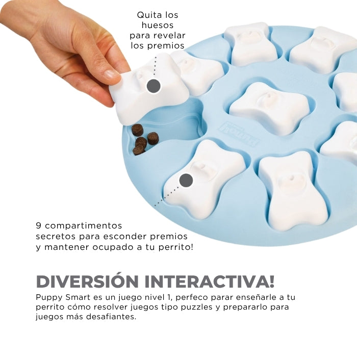 Enseñale a tu perrito como jugar con este puzzle cognitivo nivel 1 de Nina Ottosson Puppy Dog Smart