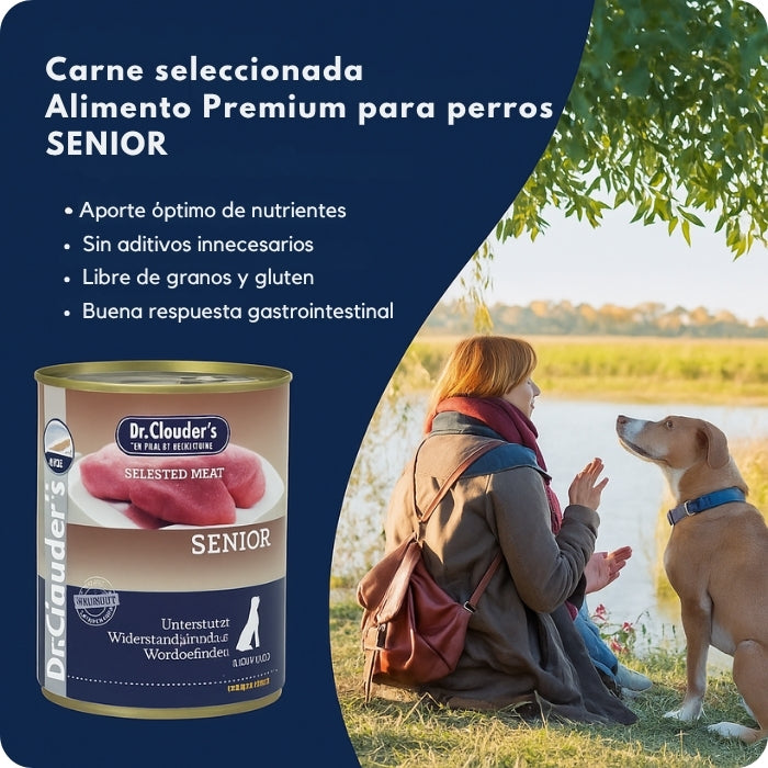 Propiedades alimento completo natural premium para perros SENIOR Dr Clauder's