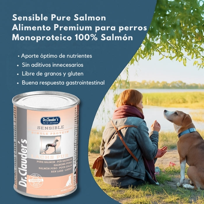 Propiedades alimento húmedo completo para perros monoproteico 1000% Salmon