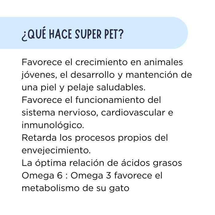 Propiedades Super Pet gato