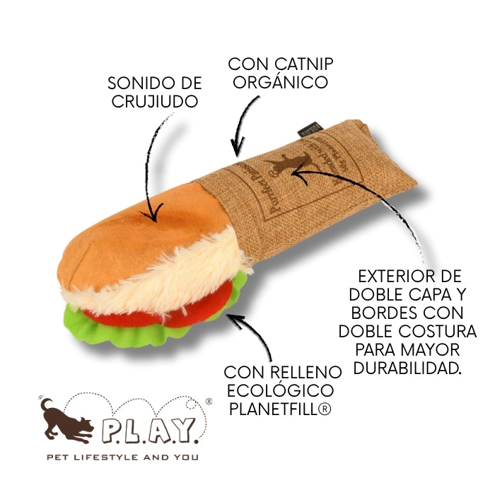 Propiedades peluche sensorial para gatos Tuna Baguette
