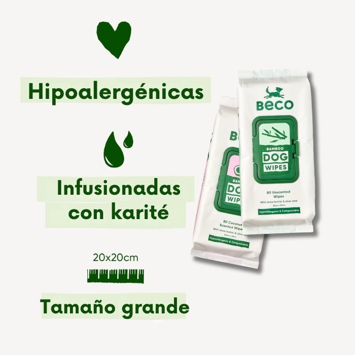 Propiedades toallas húmedas para perros Beco
