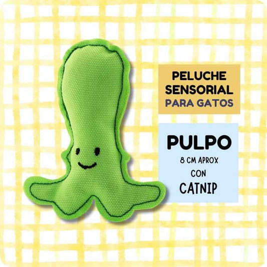 Pulpo de peluche para gatos relleno con catnip | Beco