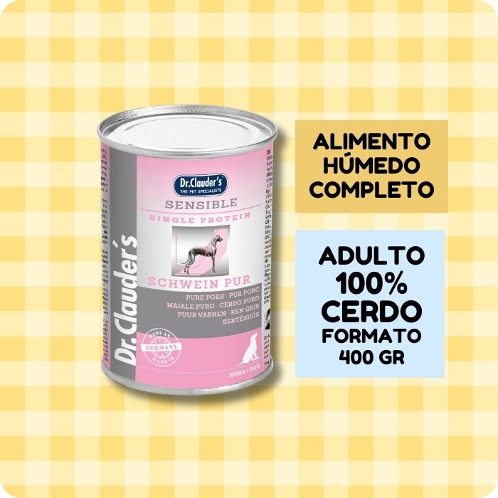 Alimento húmedo completo Sensible Monoproteico 100% Cerdo 