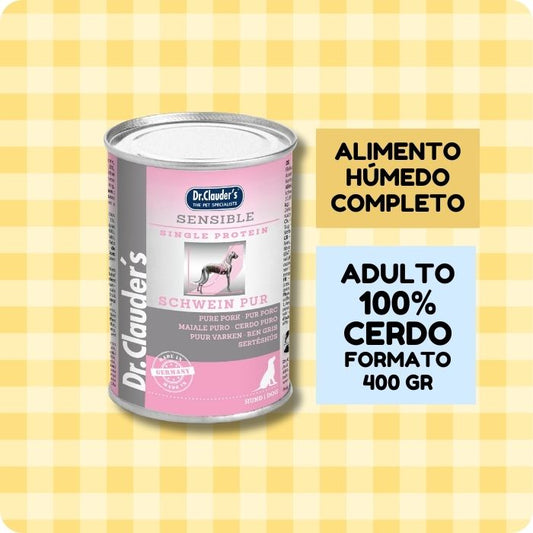Alimento húmedo completo Sensible Monoproteico 100% Cerdo 