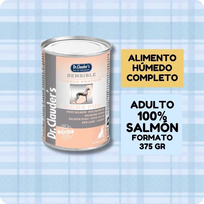 Alimento húmedo completo para perros Sensible Pure Salmon 100% Salmon