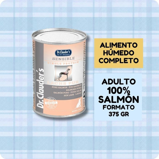 Alimento húmedo completo para perros Sensible Pure Salmon 100% Salmon