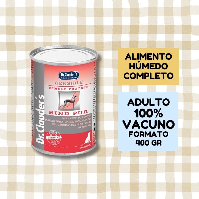 Alimento completo húmero Dr Clauder's Sensible 100% Vacuno