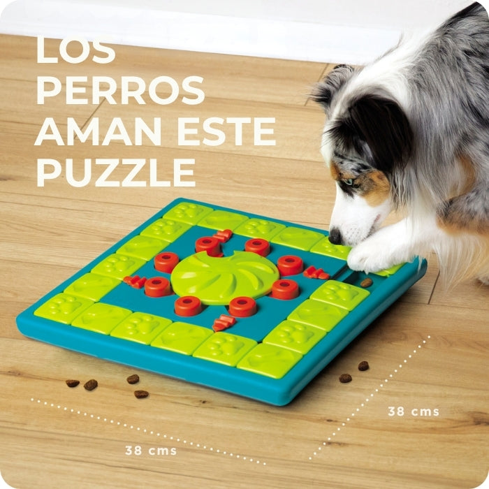 Los perros aman este puzzle cognitivo para perros de todas las edades de Nina Ottosson. El Multipuzzle nivel 4 es el puzzle más grande y dificil de la colección