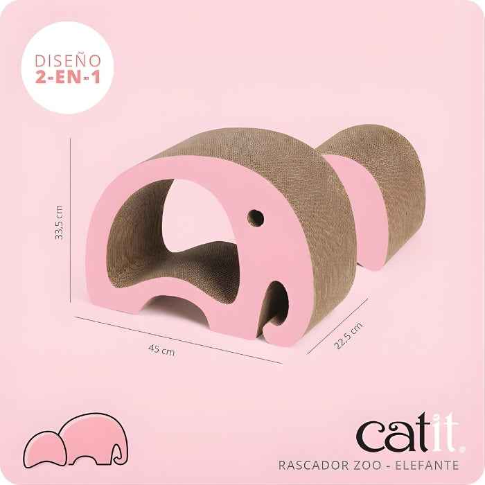 Rascador 2 en 1 para gatos | Gorila | Elefante | Rinoceronte | Catit Zoo