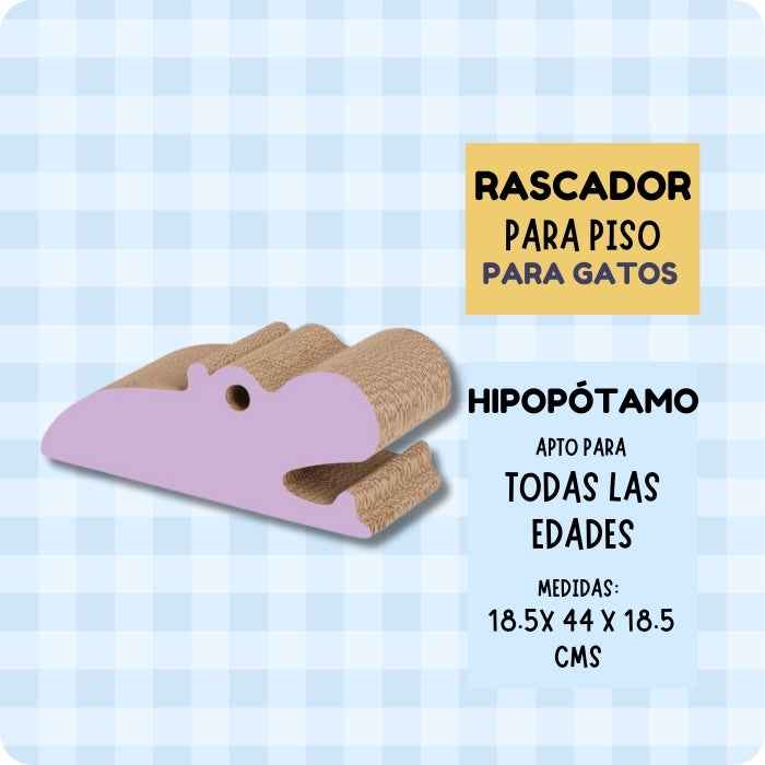 Rascador de piso para gatos | Hipopótamo | Catit Zoo
