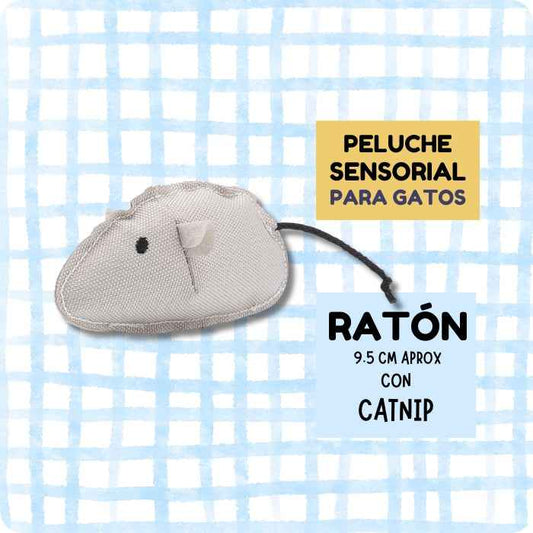 Ratón de peluche para gatos relleno con catnip | Beco
