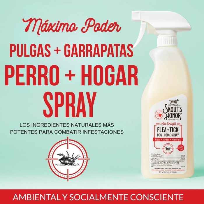Flea and Tick Skouts Honor Spray Antiparasitario para Perro y Hogar