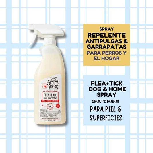 Flea and Tick Skouts Honor Spray Antiparasitario para Perro y Hogar