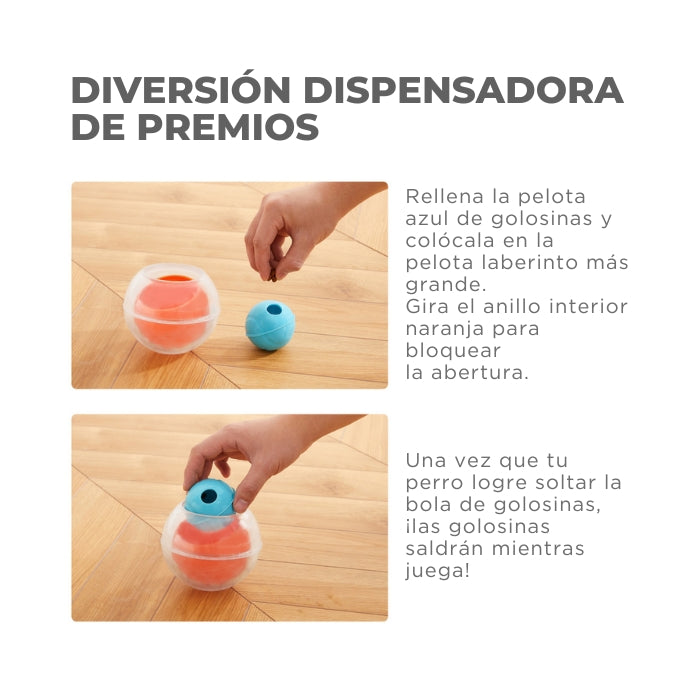 Cómo rellenar el Rumble Puzzle: Diversión dispensadora de premios. Puzzle cognitivo nivel 1 para perros.