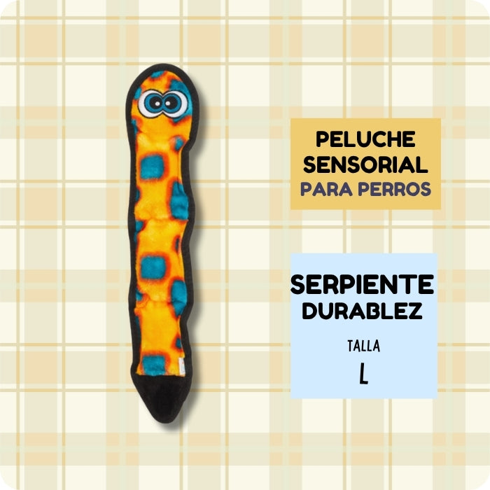 Juguete sensorial para perros Serpiente Durablez talla L sin rellenoOutward Hound
