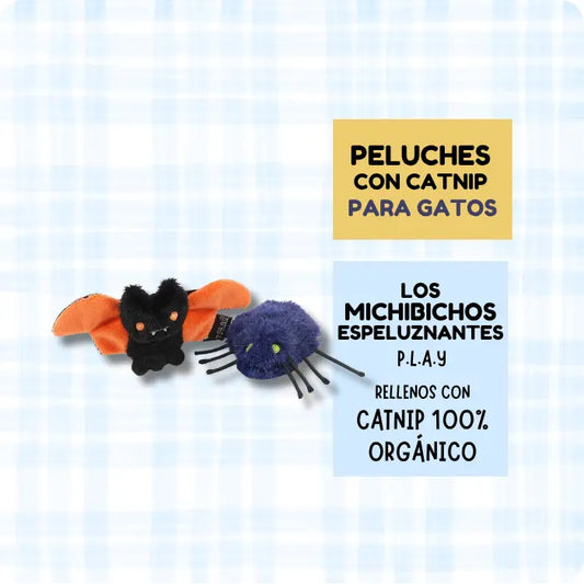 Juguetes para Gatos con Catnip Organico PLAY Feline Frenzy Los Michibichos Set x2