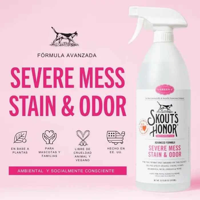 Severe Mess Stain and Odor Skout's Honor Gatos | Limpiador Extremo