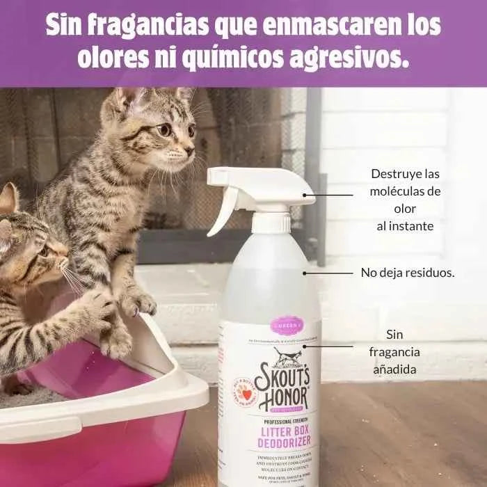 Litter Box Deodorizer Skouts Honor | Desodorizante de Arena para Gatos