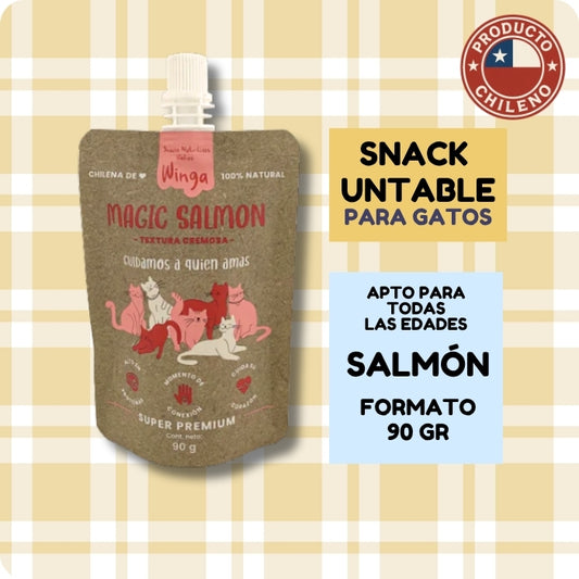 Snack untable natural para gatos Magic Salmon Winga