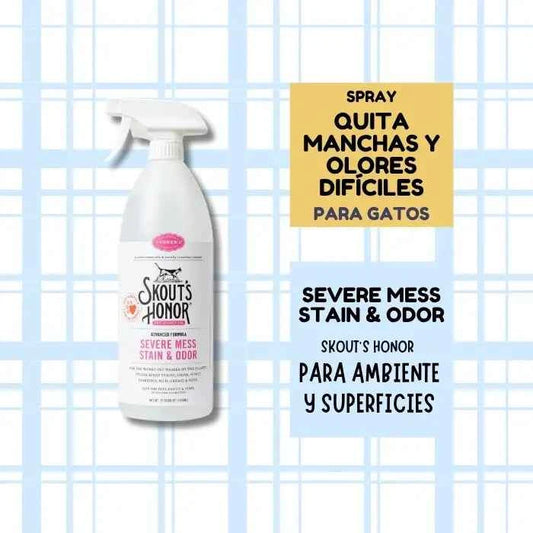 Severe Mess Stain and Odor Skout's Honor Gatos | Limpiador Extremo