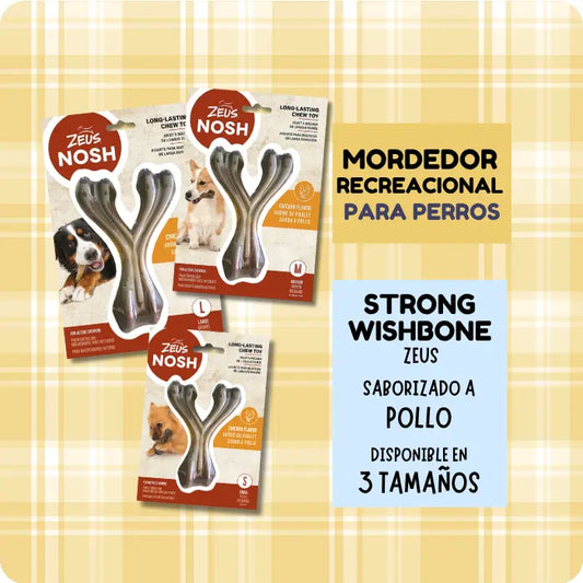 Mordedor para Perros Zeus Nosh Wishbone Sabor Pollo