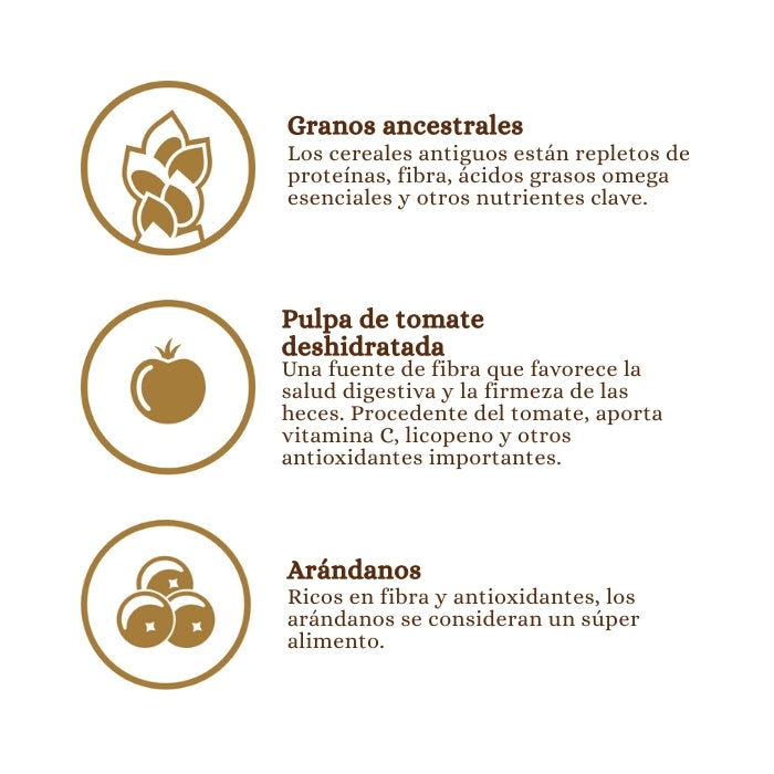 Taste of the Wild Ancient Wetlands con granos ancestrales, pulpa de tomate deshidratada y arándanos.