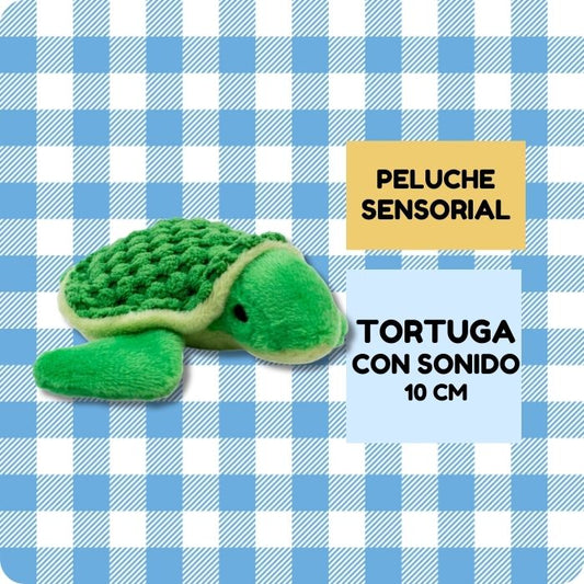 Peluche sensorial para perros Tortuga con sonido de 10 cms Tall Tails