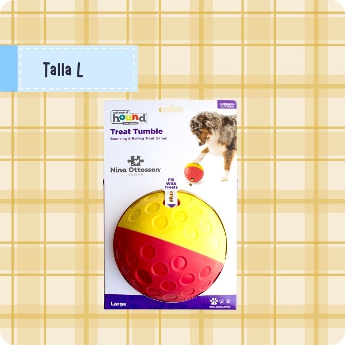 Treat tumble talla L juguete cognitivo para perros tipo puzzle Nina Ottosson nivel 1 