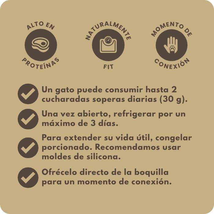 Recomendaciones 1 Snack untable natural para gatos Chicken Fiesta Winga