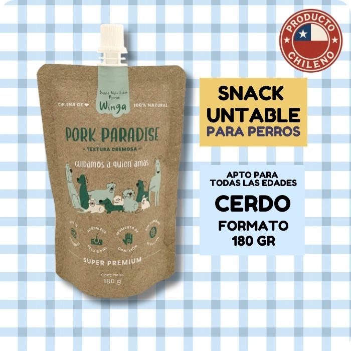 Snack untable para perros Pork Paradise Winga