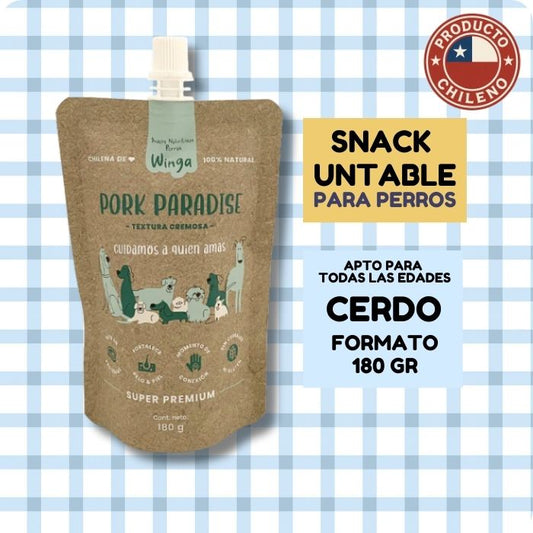 Snack untable para perros Pork Paradise Winga