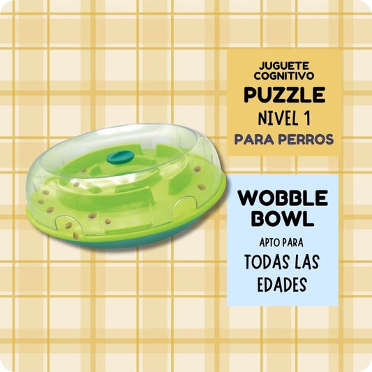 Jueguete cognitivo tipo puzzle nivel 1 para perros Nina Ottosson Wobble Bowl