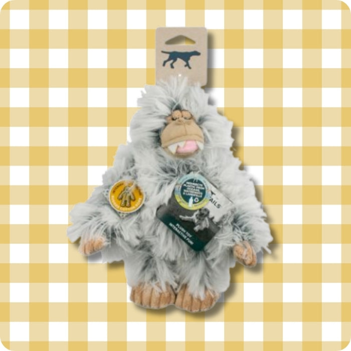 Peluche sensorial para perros con relleno de material reciclado libre de BPA Tall Tails  Yeti con estructura de cuerda