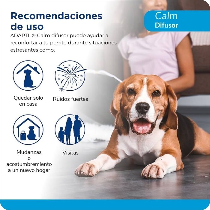 Recomendaciones de uso del difusor Adaptil Calm