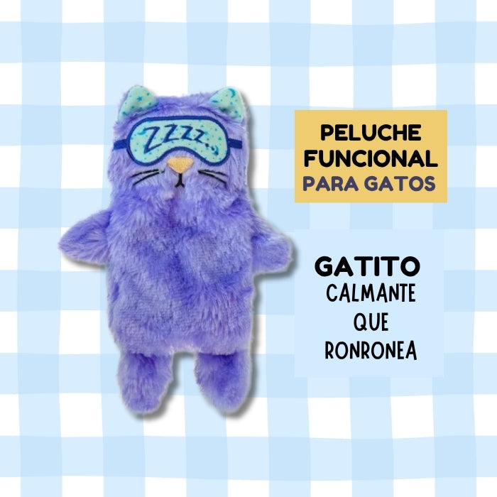 Peluche funcional para gatos que ronronea para calmar