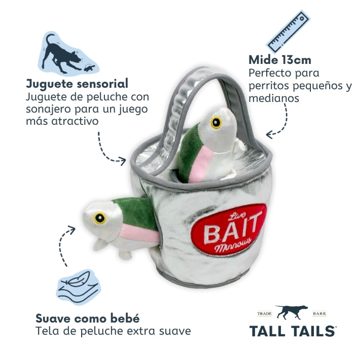 Caracteristicas peluche cognitivo sensorial para perros Tall Tails Balde de Carnada