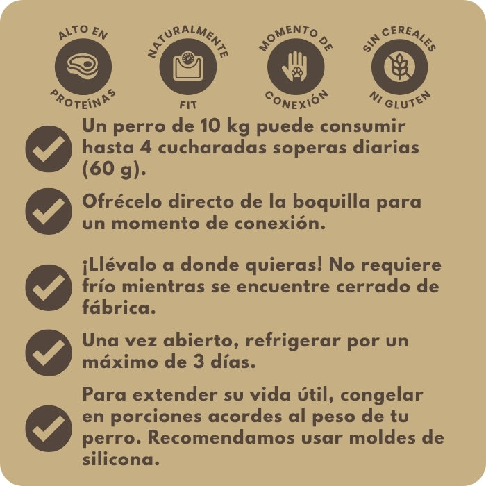 Recomendaciones 1 Snack untable para perros Chicken Fiesta Winga