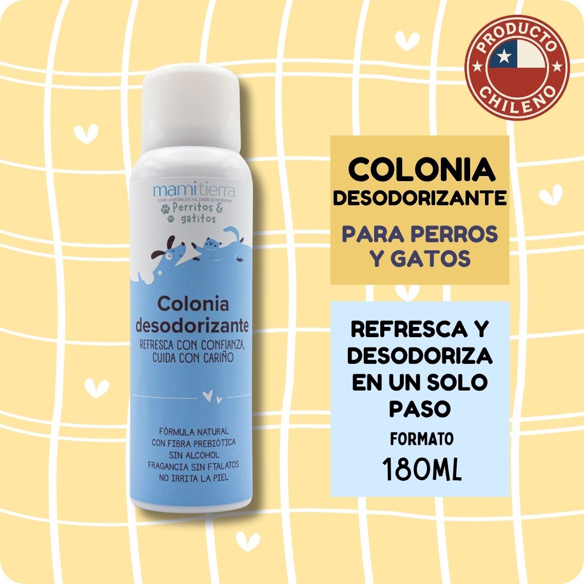 Colonia desodorizante para perros y gatos  100% natural mamitierra