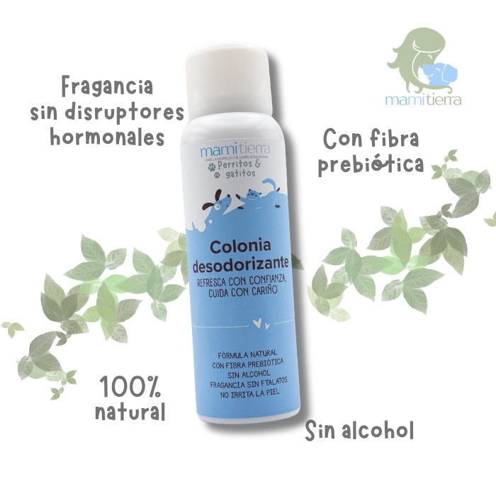 Propiedades colonia desodorizante para perros y gatos mamitierra
