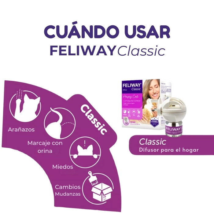 Feromonas para gatos en formato de Difusor para el hogar cuando se recomienda usarlo.