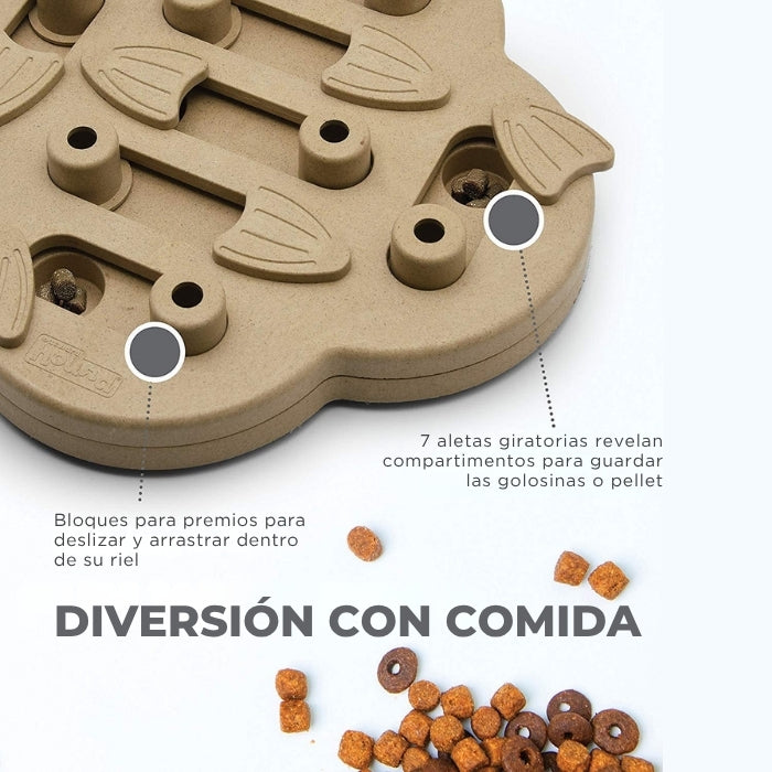 Características puzzle cognitivo para perros nivel 2 Nina Ottosson Dog hide n' slide