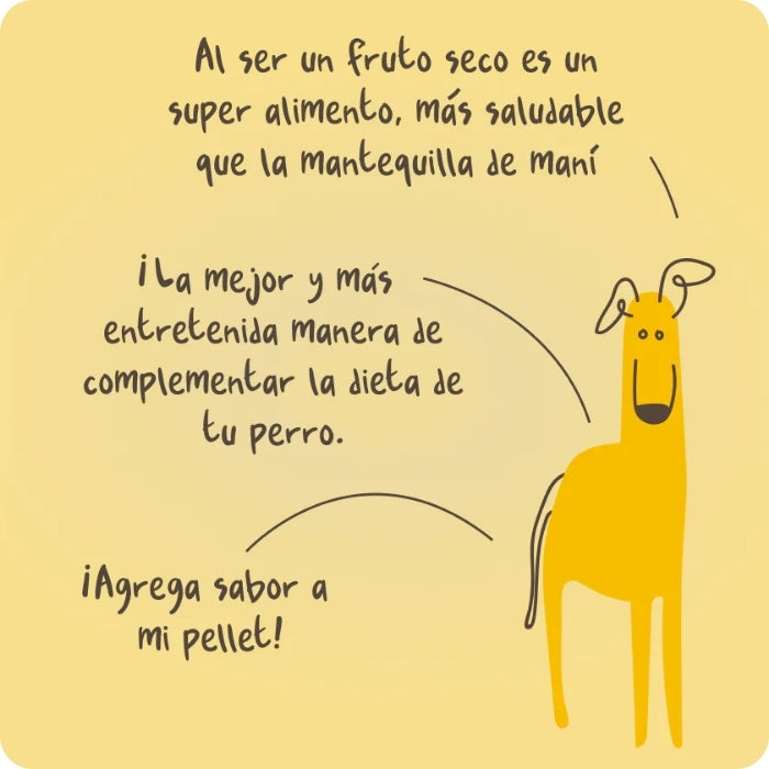 Propiedades suplemento alimenticio natural para perros Mantequilla de almendras Winga 