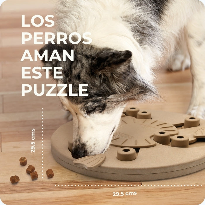 Los perros aman este puzzle cognitivo nivel avanzado Dog Worker de Nina Ottosson. Tiene casi 30 cm de diametro