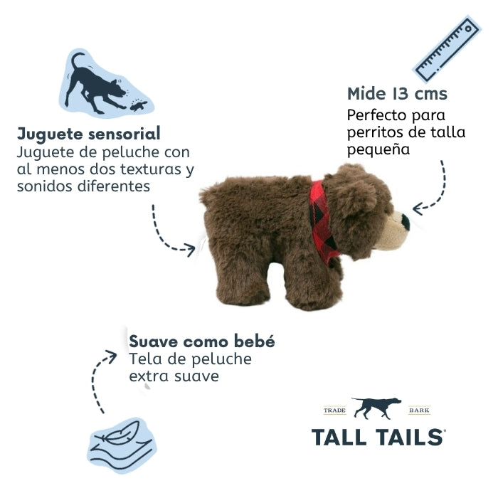 propiedades peluche sensorial para perros oso bandana bebé Tall Tails