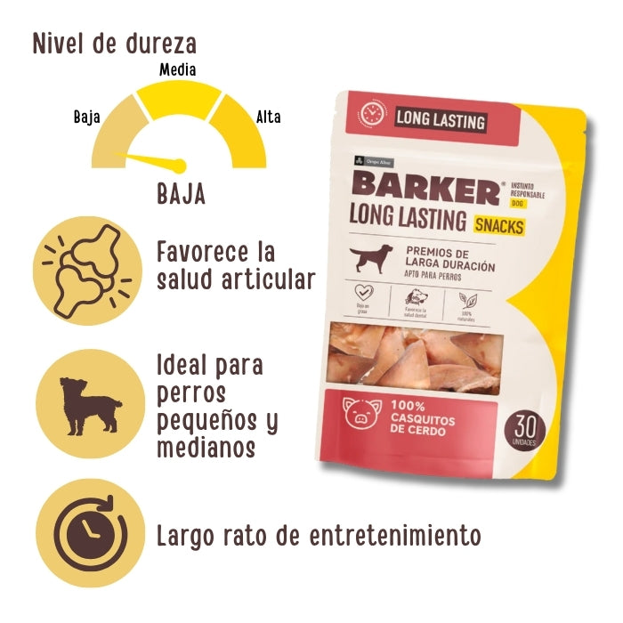 Propiedades mordedor natural para perros Casquito de cerdo