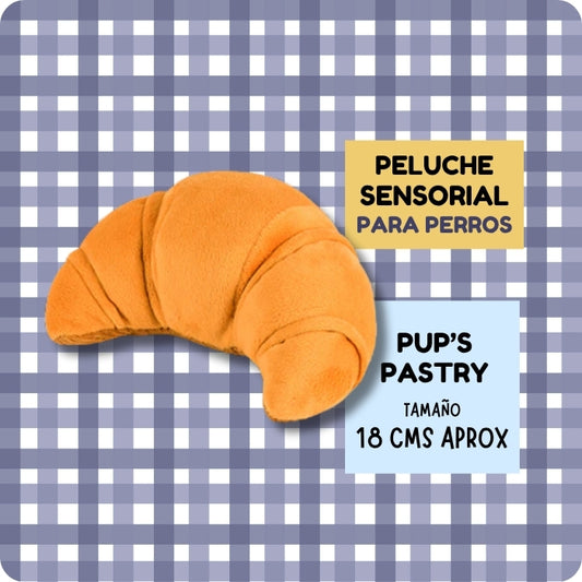 Peluche sensorial para perros Pup's pastry Croissant de peluche marca P.L.A.Y
